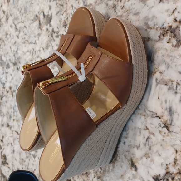 NEW Michael Kors Logo Bradley Mule Espadrille Wedge Sandal SZ 10 - Picture 1 of 15